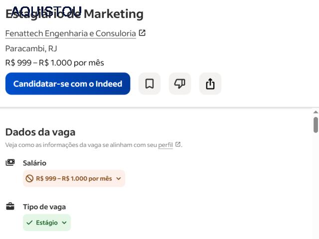 Estagiário de Marketing - Fenatech - Paracambi